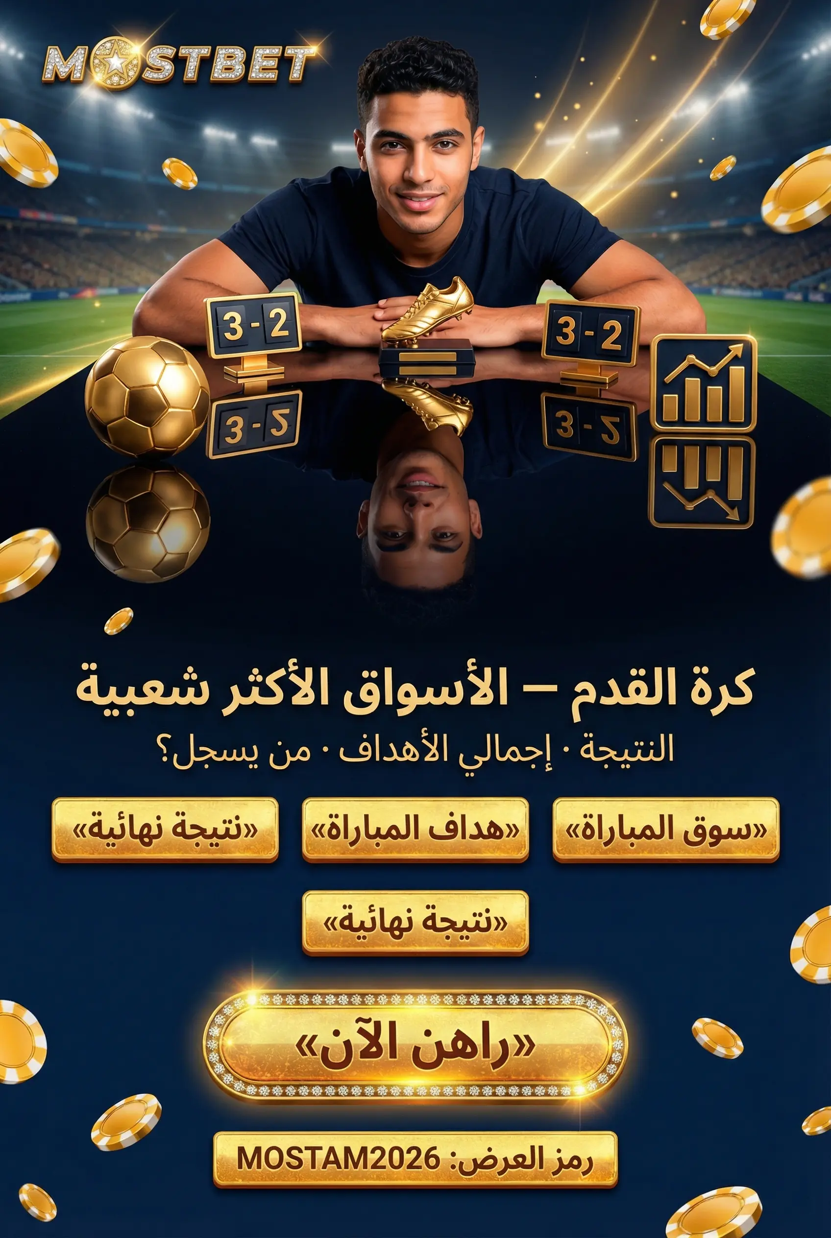 أسواق كرة القدم في Mostbet